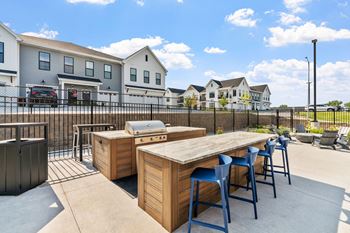 Outdoor kitchen with grills